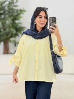 مانتو جلو چین آستین بند کد 8334 - تصویر 26