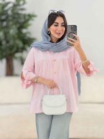 مانتو جلو چین آستین بند کد 8334 - تصویر 25