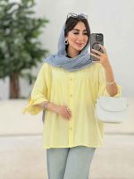 مانتو جلو چین آستین بند کد 8334 - تصویر 30