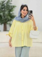 مانتو جلو چین آستین بند کد 8334 - تصویر 14