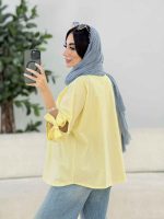 مانتو جلو چین آستین بند کد 8334 - تصویر 4