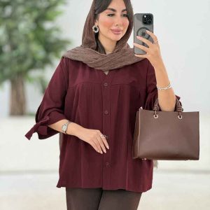 مانتو جلو چین آستین بند کد 8334