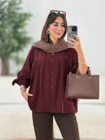 مانتو جلو چین آستین بند کد 8334 - تصویر 21
