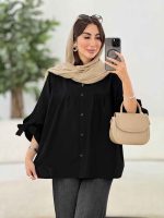 مانتو جلو چین آستین بند کد 8334 - تصویر 13