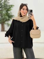 مانتو جلو چین آستین بند کد 8334 - تصویر 20