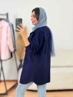 مانتو کتان دو جیب پایین کد 8294 - تصویر 12