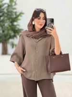 مانتو آستین پاکتی یگانه کد 8332 - تصویر 4