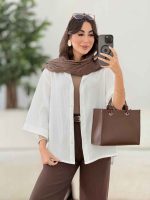 مانتو آستین پاکتی یگانه کد 8332 - تصویر 13