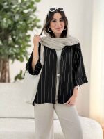 مانتو راه راه نجوا کد 8209 - تصویر 5