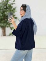 مانتو جیب نما جلو برش دار کد 8178 - تصویر 4