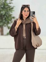 مانتو جیب نما جلو برش دار کد 8178 - تصویر 19