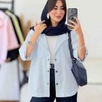 مانتو جیب پیله سر آستین پاگن کد 8151