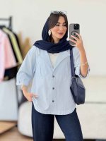 مانتو جیب پیله سر آستین پاگن کد 8151 - تصویر 10
