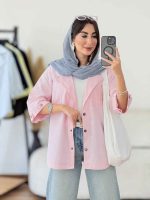 مانتو جیب پیله سر آستین پاگن کد 8151 - تصویر 2