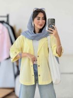 مانتو جیب پیله سر آستین پاگن کد 8151 - تصویر 4
