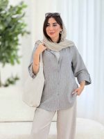 مانتو راه راه بیتا کد 8181 - تصویر 14