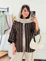 مانتو راه راه فرشته کد 8182 - تصویر 17