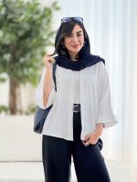 مانتو پانچ ساتن کد 8223 - تصویر 3