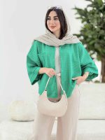 مانتو پانچ طرح حصیری کد 8224 - تصویر 15