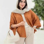 مانتو پانچ طرح حصیری کد 8224