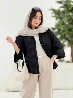 مانتو پانچ طرح حصیری کد 8224 - تصویر 7