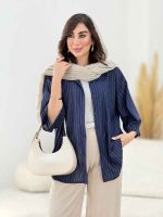 مانتو راه راه نلسا کد 8221 - تصویر 8