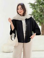 مانتو پانچ طرح حصیری کد 8224 - تصویر 10