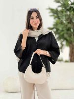 مانتو پانچ طرح حصیری کد 8224 - تصویر 4