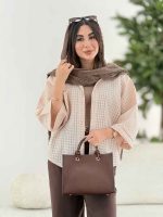 مانتو پانچ طرح حصیری کد 8224 - تصویر 2