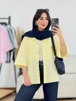 مانتو آستین پاکتی مروارید کد 8220 - تصویر 2