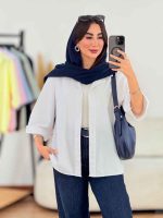 مانتو آستین پاکتی مروارید کد 8220 - تصویر 10