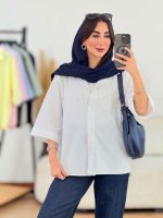 مانتو آستین پاکتی مروارید کد 8220 - تصویر 17