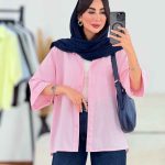مانتو آستین پاکتی مروارید کد 8220