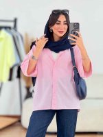 مانتو آستین پاکتی مروارید کد 8220 - تصویر 23