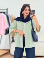 مانتو آستین پاکتی مروارید کد 8220 - تصویر 3