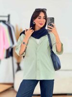 مانتو آستین پاکتی مروارید کد 8220 - تصویر 13