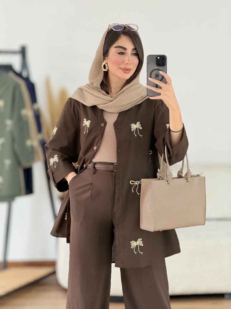 مانتو آستین پاگن طرح پاپیون کد 8215