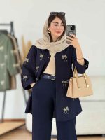 مانتو آستین پاگن طرح پاپیون کد 8215 - تصویر 15