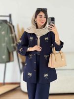 مانتو آستین پاگن طرح پاپیون کد 8215 - تصویر 2