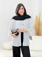 مانتو راه راه نلسا کد 8221 - تصویر 10