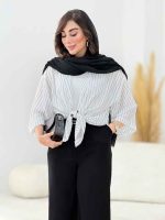 مانتو راه راه نلسا کد 8221 - تصویر 2