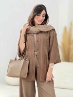 مانتو راه راه نلسا کد 8221 - تصویر 7