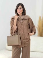 مانتو راه راه نلسا کد 8221 - تصویر 3