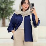 مانتو آستین پاکتی تمنا کد 8228