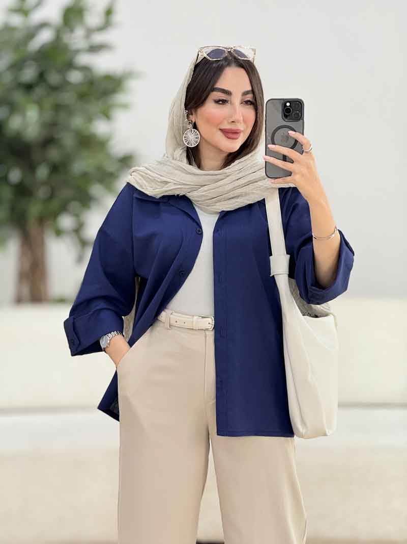 مانتو آستین پاکتی تمنا کد 8228