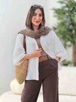 مانتو آستین پاکتی کتایون کد 8219 - تصویر 4