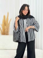 مانتو راه راه آرزو کد 8164 - تصویر 6