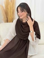 شال منگوله دار نیلسا کد 8175 - تصویر 2