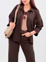 مانتو دو جیب بغل چاک دار کد 8280 - تصویر 5