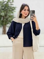 مانتو تک جیب آستین پیله کد 8248 - تصویر 4
